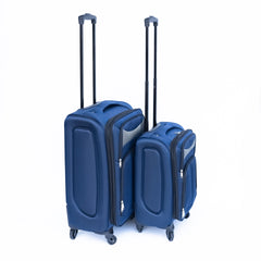 Two-piece suitcase suitcase set Oxford trolley case without password lock universal wheel BLUE