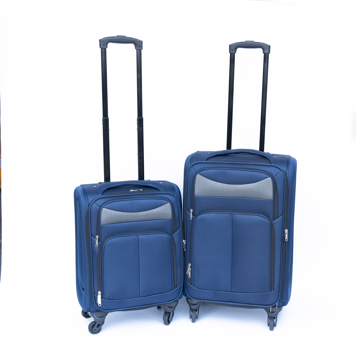 Two-piece suitcase suitcase set Oxford trolley case without password lock universal wheel BLUE