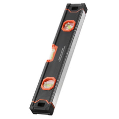 4-Piece Torpedo Level, 48/24/16/10 Inch Box Levels Set, Fluorescent Light Up Bubble Vials Ruler for 45/90/180 Degree, Aluminum Alloy Magnetic Leveler Tool, Shock-Proof