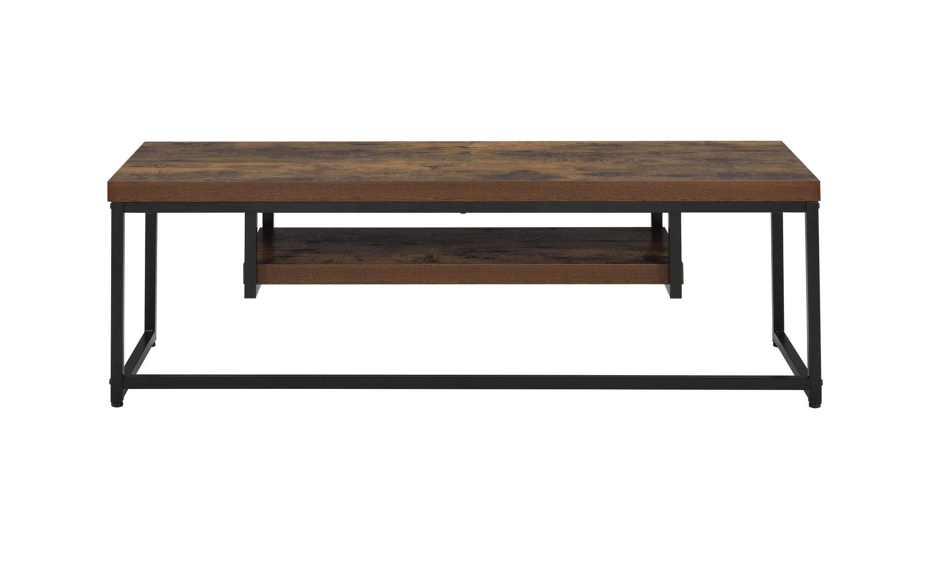 Bob Weathered Oak & Black Metal Finish TV Stand