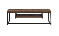 Bob Weathered Oak & Black Metal Finish TV Stand
