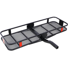 Hitch Mount Cargo Carrier Basket 60" X 21" X 6"+Waterproof Cargo Bag 13 Cubic Feet(56" 20" 20"),Hauling Weight Capacity of 500 Lbs and A Folding Arm.with Hitch Stabilizer,Net and Straps