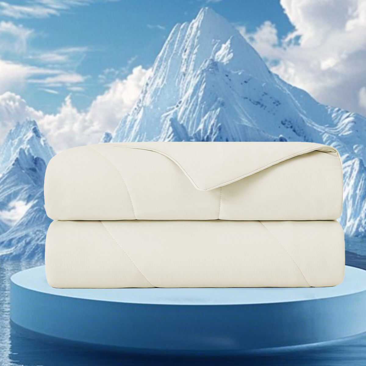 1-Piece 108x90" Cooling DA Comforter,Ivory