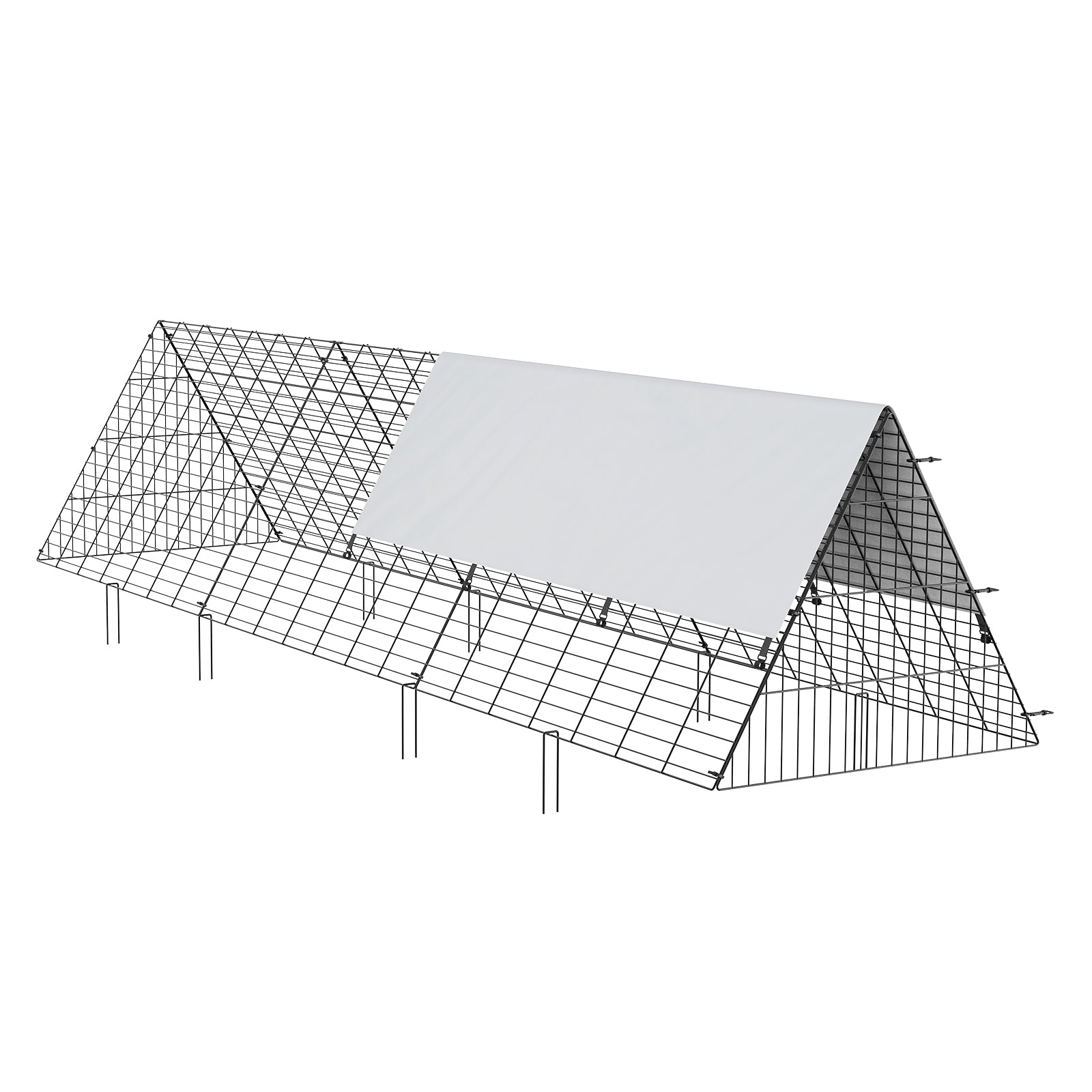 Chicken Tunnels, 118.1 x 28 x 24.2 inch (LxWxH) Chicken Tunnels for Yard, Portable Chicken Tunnels for Outside Easy Installation, Chicken Coop Run, Suitable for Chickens, Ducks, Rabbits