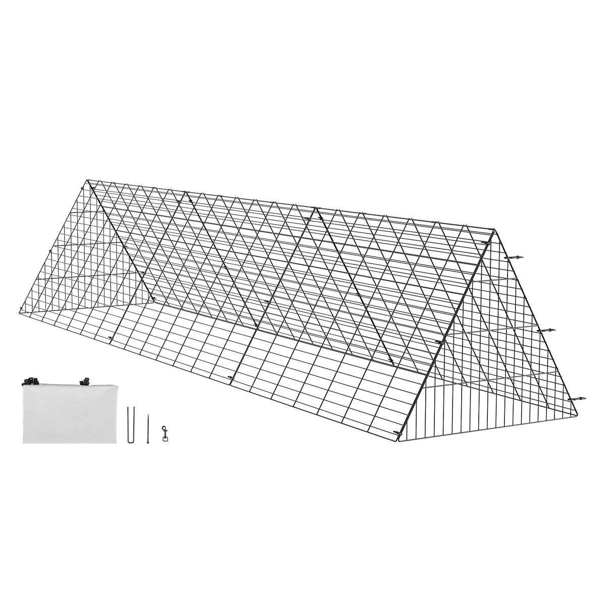 Chicken Tunnels, 118.1 x 28 x 24.2 inch (LxWxH) Chicken Tunnels for Yard, Portable Chicken Tunnels for Outside Easy Installation, Chicken Coop Run, Suitable for Chickens, Ducks, Rabbits