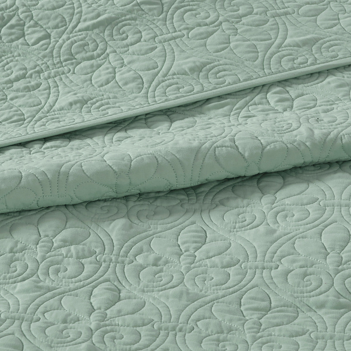 Reversible Quilt Set Seafoam King/Cal King