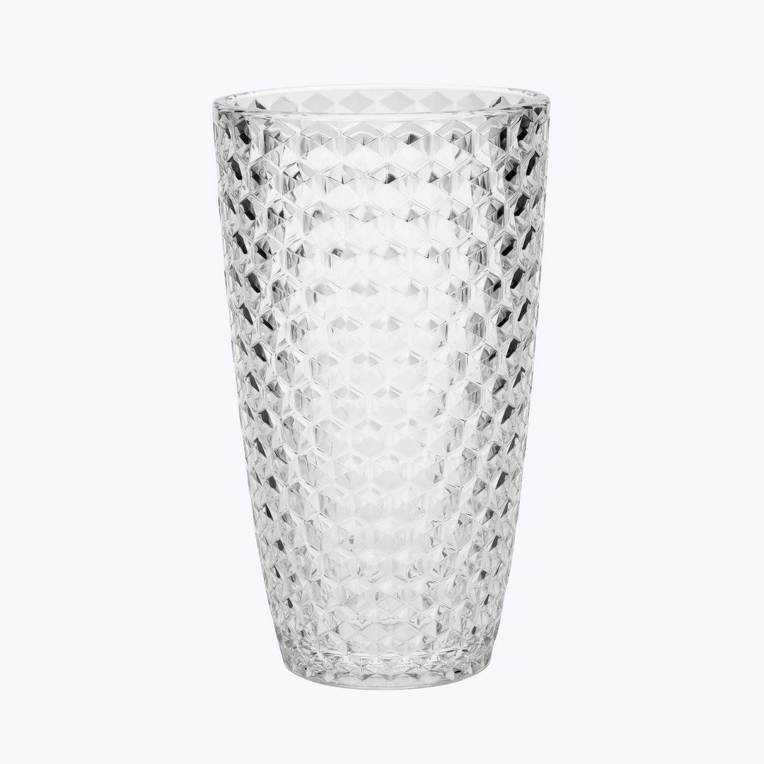 Diamond Cut Acrylic Glasses Drinking Set of 4 (19oz), Plastic Drinking Glasses, BPA Free Cocktail Glasses, Drinkware Set, Drinking Water Glasses