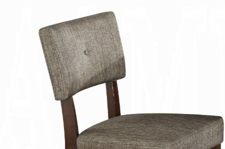 Drake Gray Fabric & Espresso Finish Side Chair (Set of 2)
