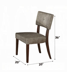 Drake Gray Fabric & Espresso Finish Side Chair (Set of 2)