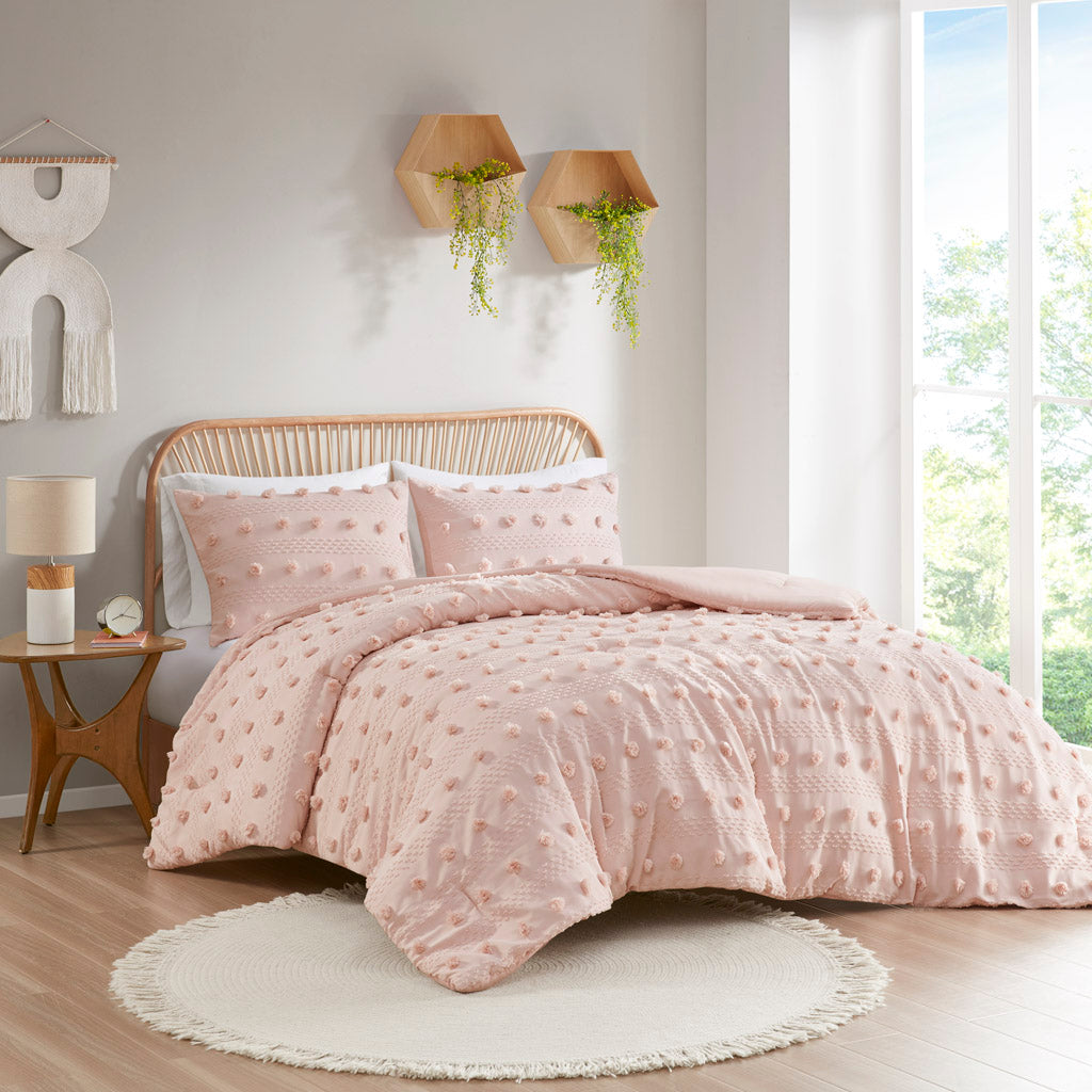 King/Cal King Clip Jacquard Comforter Set