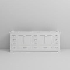 White Double Bath Vanity 84 in. W x 22 in. D