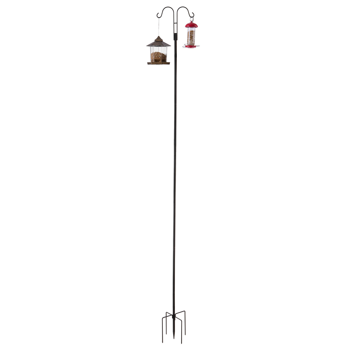 Double Shepherds Hook 8 Pack 108 Inch Heavy Duty Bird Feeder Pole