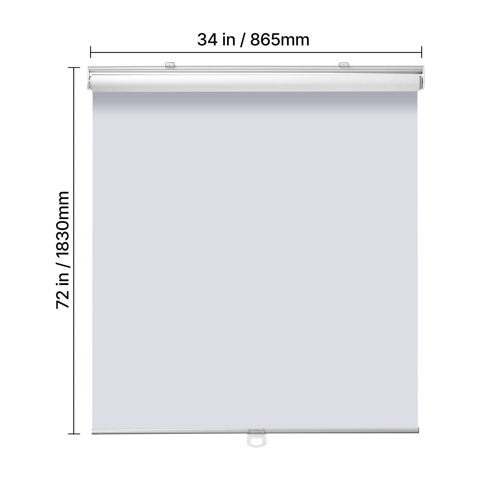 Cordless Roller Shades, 34 x 72 in, Pull Down Blackout Blinds for Windows Room Darkening, Thermal Insulated, Easy to Install, Blackout Roller Shades for Bedroom, Bathroom, Home, Office, White