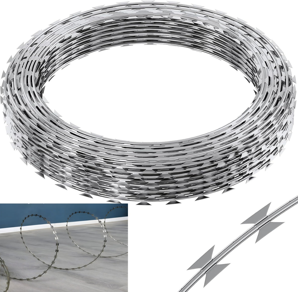 [Single Wire], Barbed Wire Fence, 325-foot Barbed Wire Fence, 1 Roll of Barbed Wire Fence, Barbed Wire, Galvanized Barbed Wire Fence, Barbed Wire Roll for Garden
