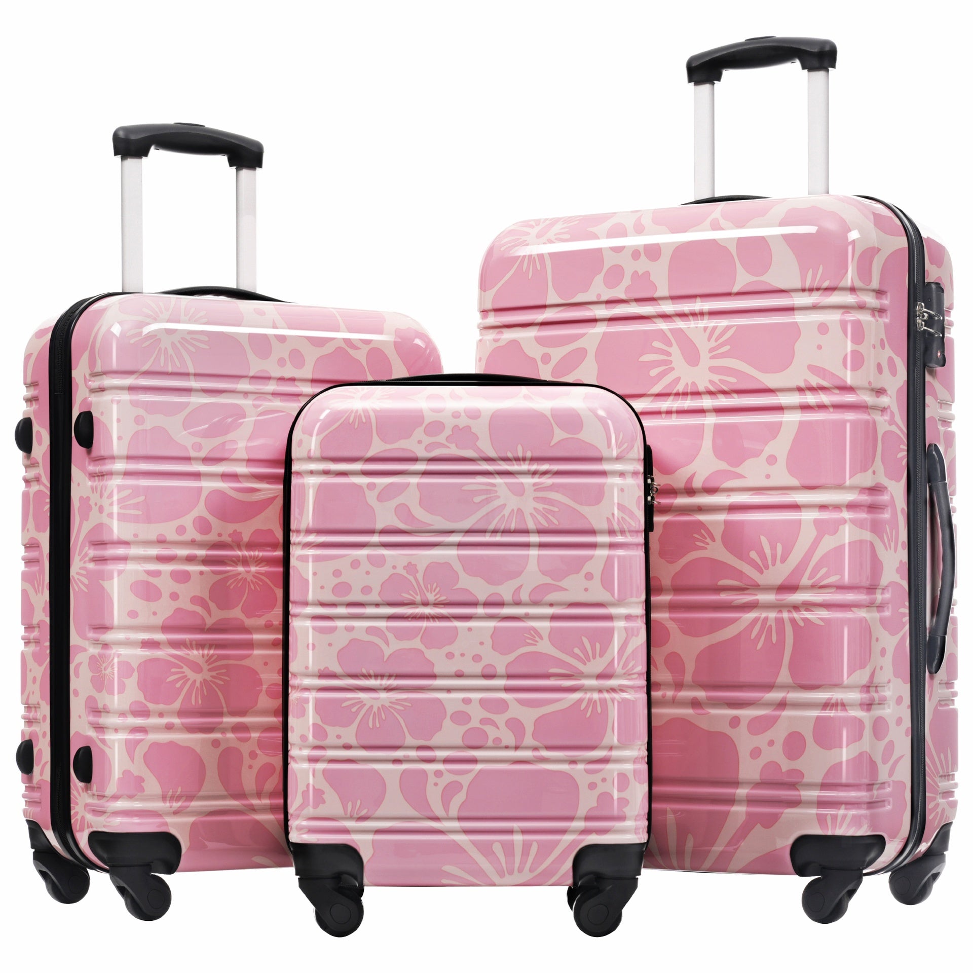 Hardshell Luggage Sets 3 pcs Spinner Suitcase with TSA Lock Lightweight-20"+24"+28" Luggages