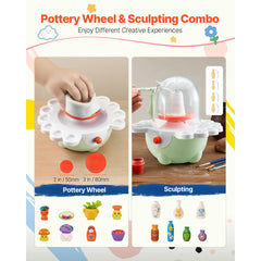 Mini Pottery Wheel Electric Clay Wheel for Kids 2 in and 3 in Turntables