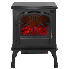 25.5 Inch Freestanding Electric Fireplace Heater 1500W Adjustable Flames Remote