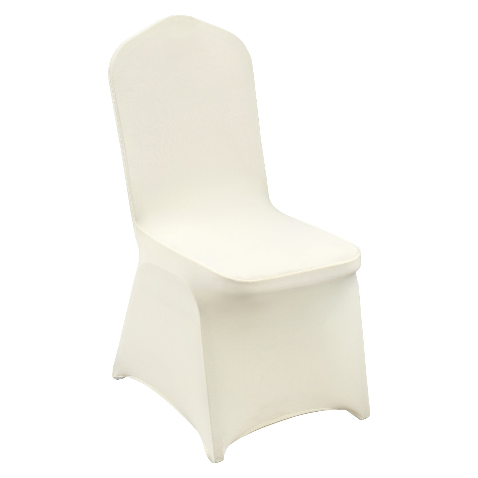 Stretch Spandex Folding Chair Covers, Universal Fitted Chair Cover, Removable Washable Protective Slipcovers, for Wedding, Holiday, Banquet, Party, Celebration, Dining (50PCS Ivory White)