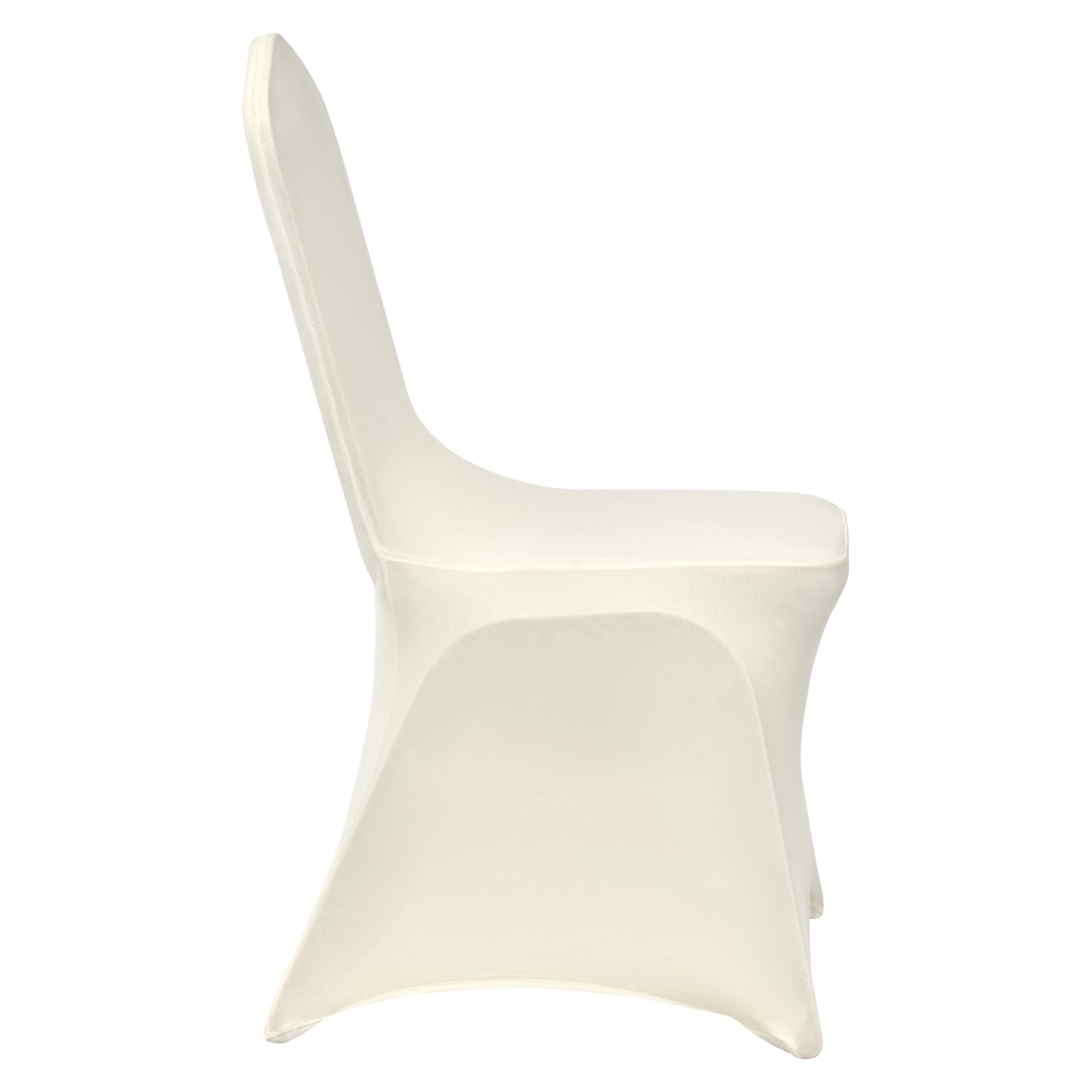 Stretch Spandex Folding Chair Covers, Universal Fitted Chair Cover, Removable Washable Protective Slipcovers, for Wedding, Holiday, Banquet, Party, Celebration, Dining (50PCS Ivory White)
