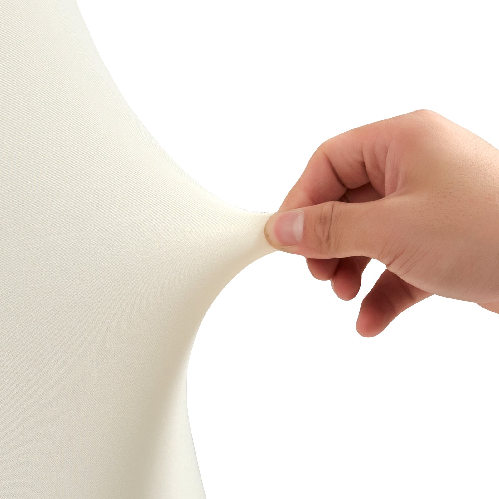 Stretch Spandex Folding Chair Covers, Universal Fitted Chair Cover, Removable Washable Protective Slipcovers, for Wedding, Holiday, Banquet, Party, Celebration, Dining (50PCS Ivory White)