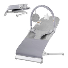 Baby Bouncer Folding Bouncer Seat Chair for Babies 0-9 Months with Toy Bar