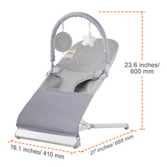 Baby Bouncer Folding Bouncer Seat Chair for Babies 0-9 Months with Toy Bar