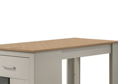 Alfonso 47" Light Gray Small Space Counter Height Dining Table with Cabinet and Drawer Storage
