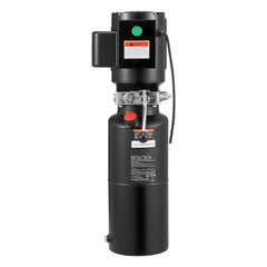 Hydraulic Pump Power Unit, AC 220V, 10 Quart Single Acting Hydraulic Unit, 6.3 L/min Oil Flow, Max Discharge Pressure 22 MPa for Dump Truck, Auto Repair Garage, Car Lifting Platforms, Black
