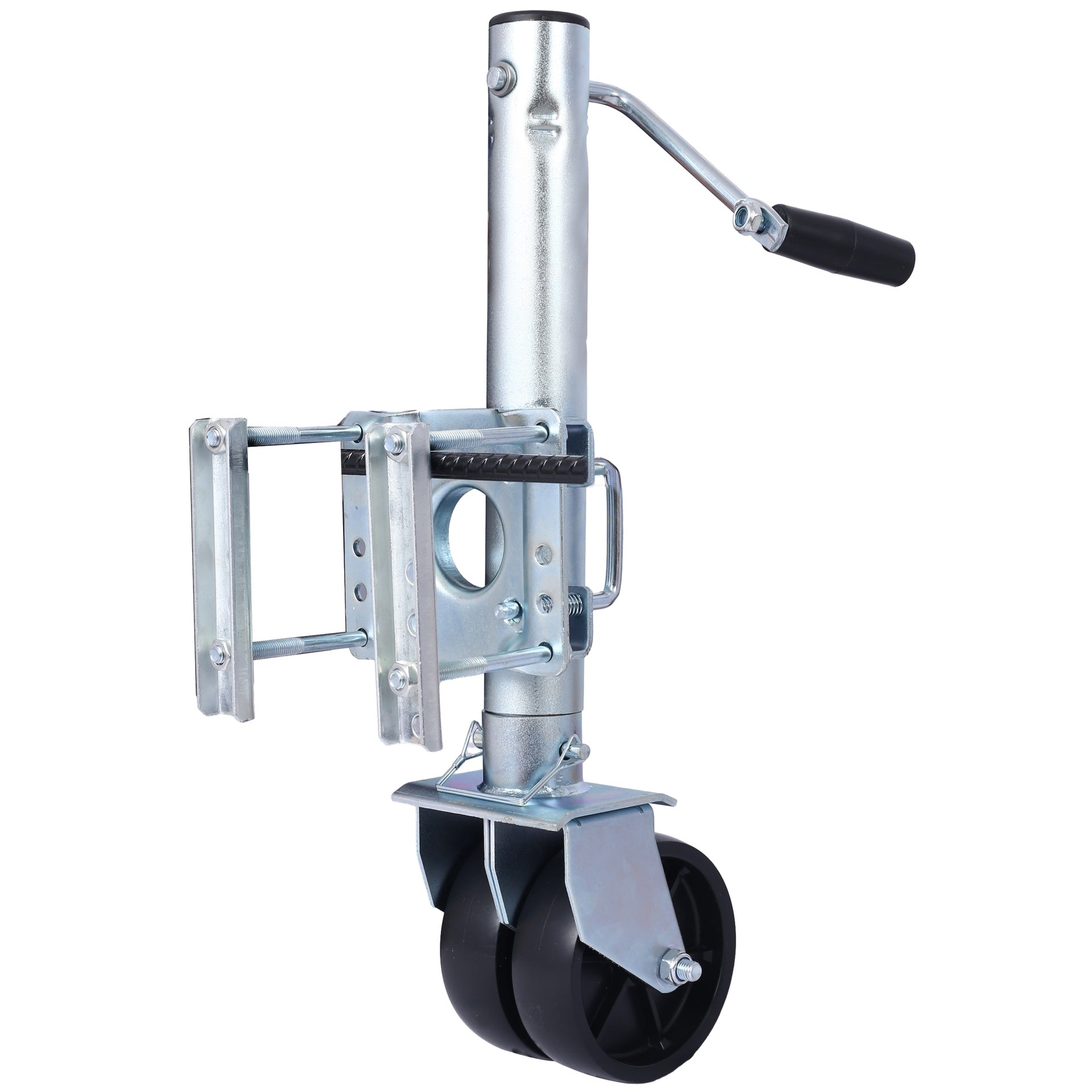 Trailer Jack, Boat Trailer Jack 34.5 in, Bolt-on Trailer Tongue Jack Weight Capacity 1500 lb, with PP Wheels and Handle for Lifting RV Trailer, Horse Trailer, Utility Trailer, Yacht Trailer