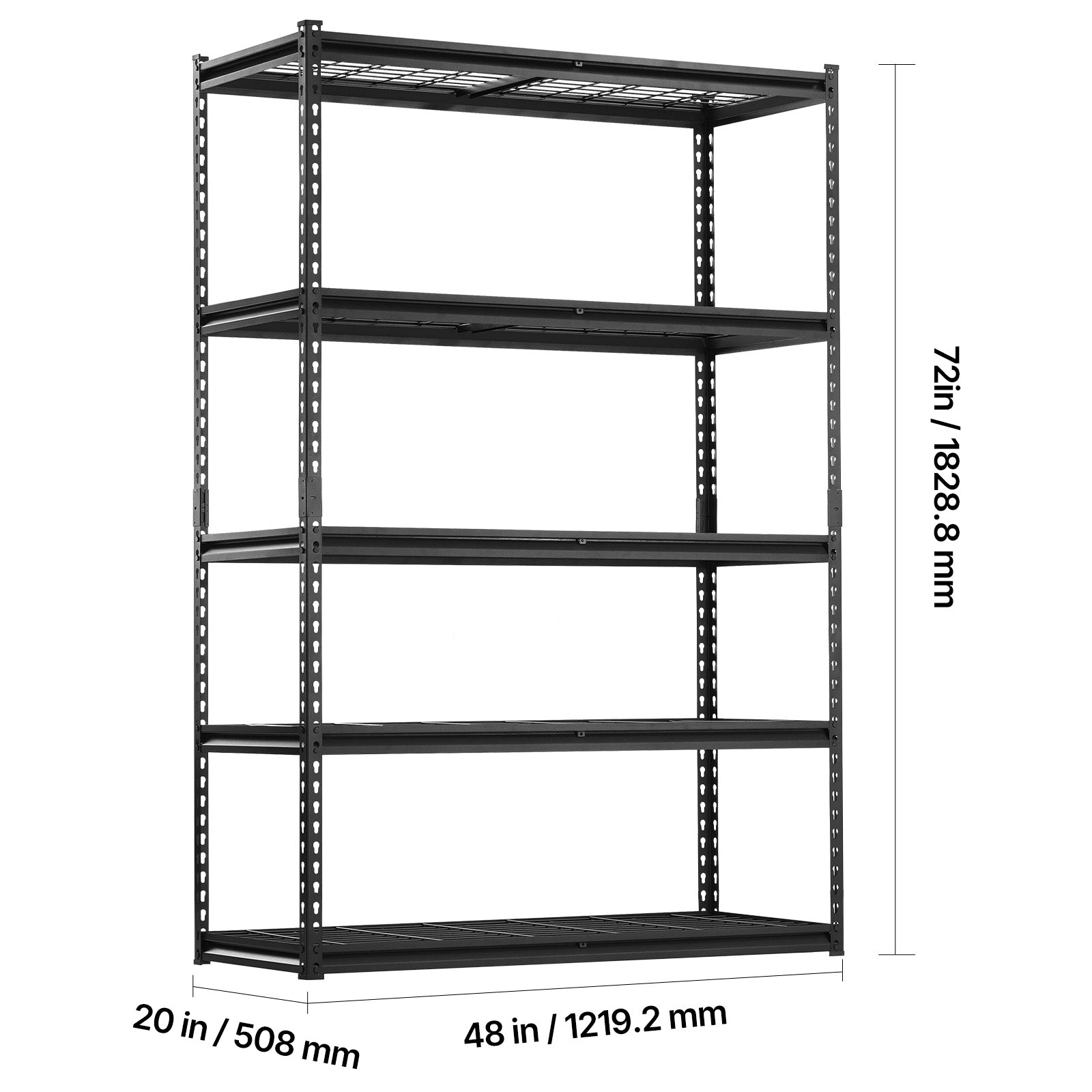 Storage Shelves 5 Tier Adjustable Heavy Duty Garage Shelving Units 3000 lbs