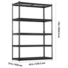 Storage Shelves 5 Tier Adjustable Heavy Duty Garage Shelving Units 3000 lbs