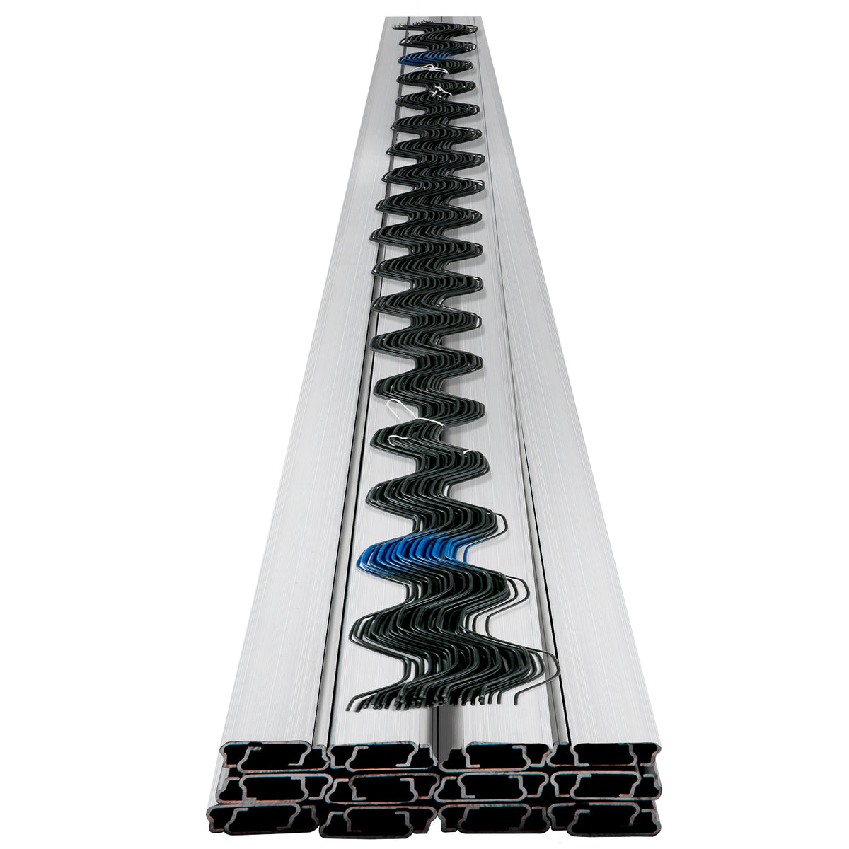 Spring Wire and Lock Channel,6.56ft Spring Lock & U-Channel Bundle for Greenhouse, 20 Packs PE Coated Spring Wire & Aluminum Alloy Channel, Plastic Poly Film or Shade Cloth Attachment w/Screws