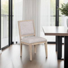 Kizie Dining Side Chair Set of 2, Rustic Panel Design Tawny Brown Wood