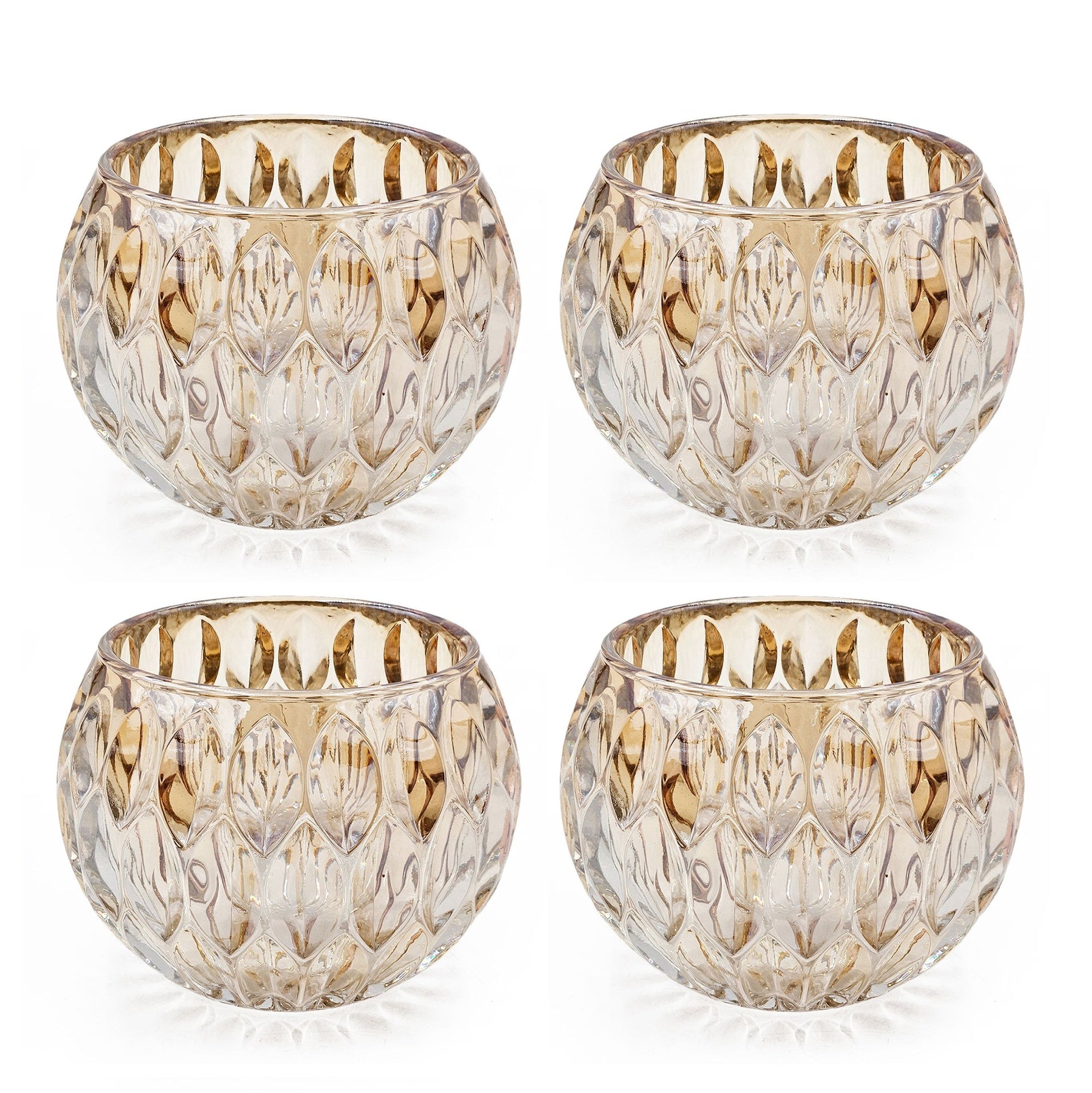 5.9" SHINY LIGHT AMBER OVAL CUTOUT TEXT GLASS, 4 Pack