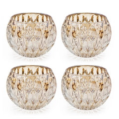 5.9" SHINY LIGHT AMBER OVAL CUTOUT TEXT GLASS, 4 Pack