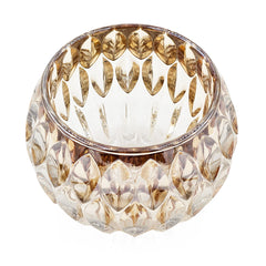 5.9" SHINY LIGHT AMBER OVAL CUTOUT TEXT GLASS, 4 Pack