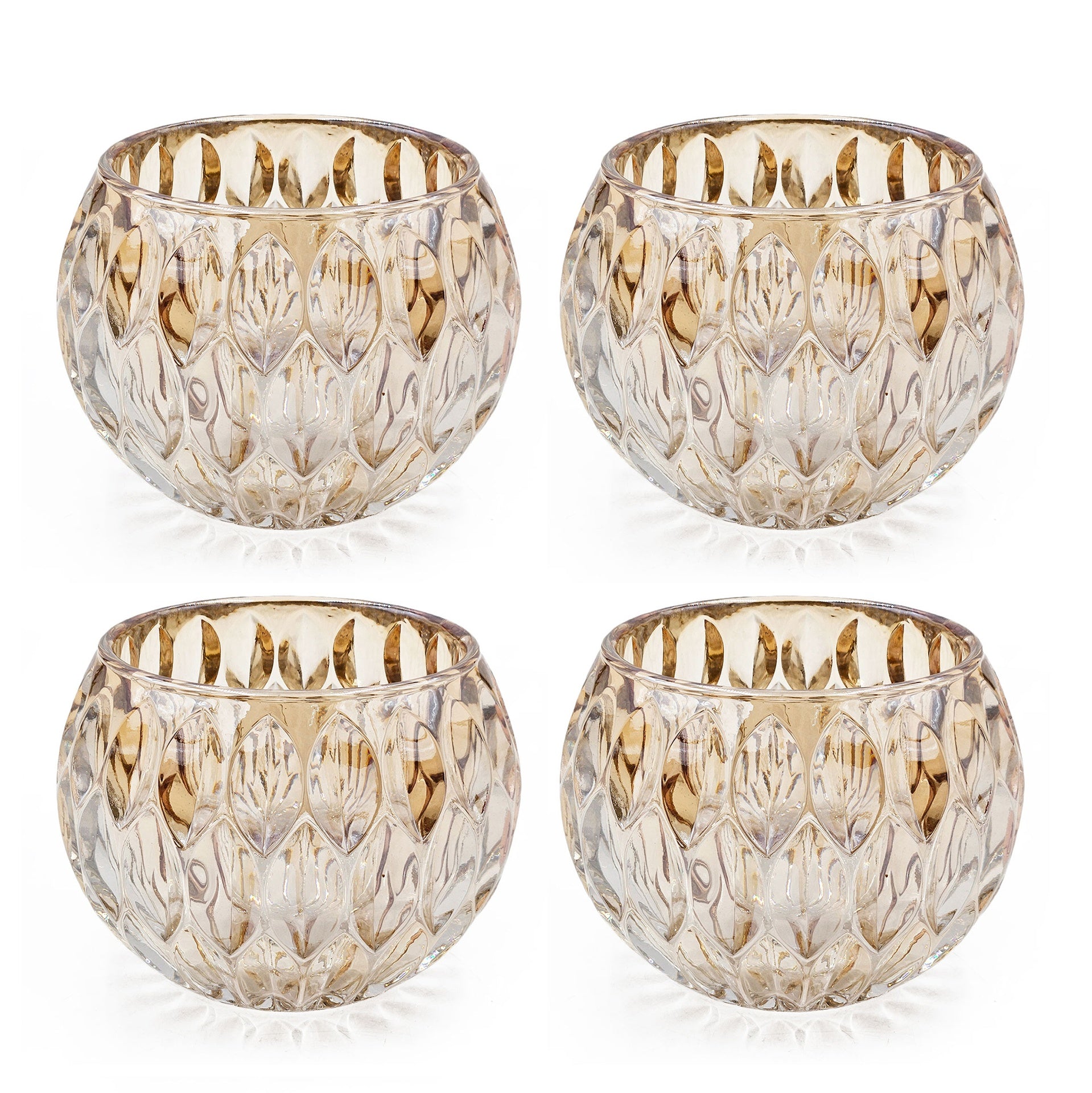 5.9" SHINY LIGHT AMBER OVAL CUTOUT TEXT GLASS, 4 Pack