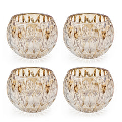 5.9" SHINY LIGHT AMBER OVAL CUTOUT TEXT GLASS, 4 Pack
