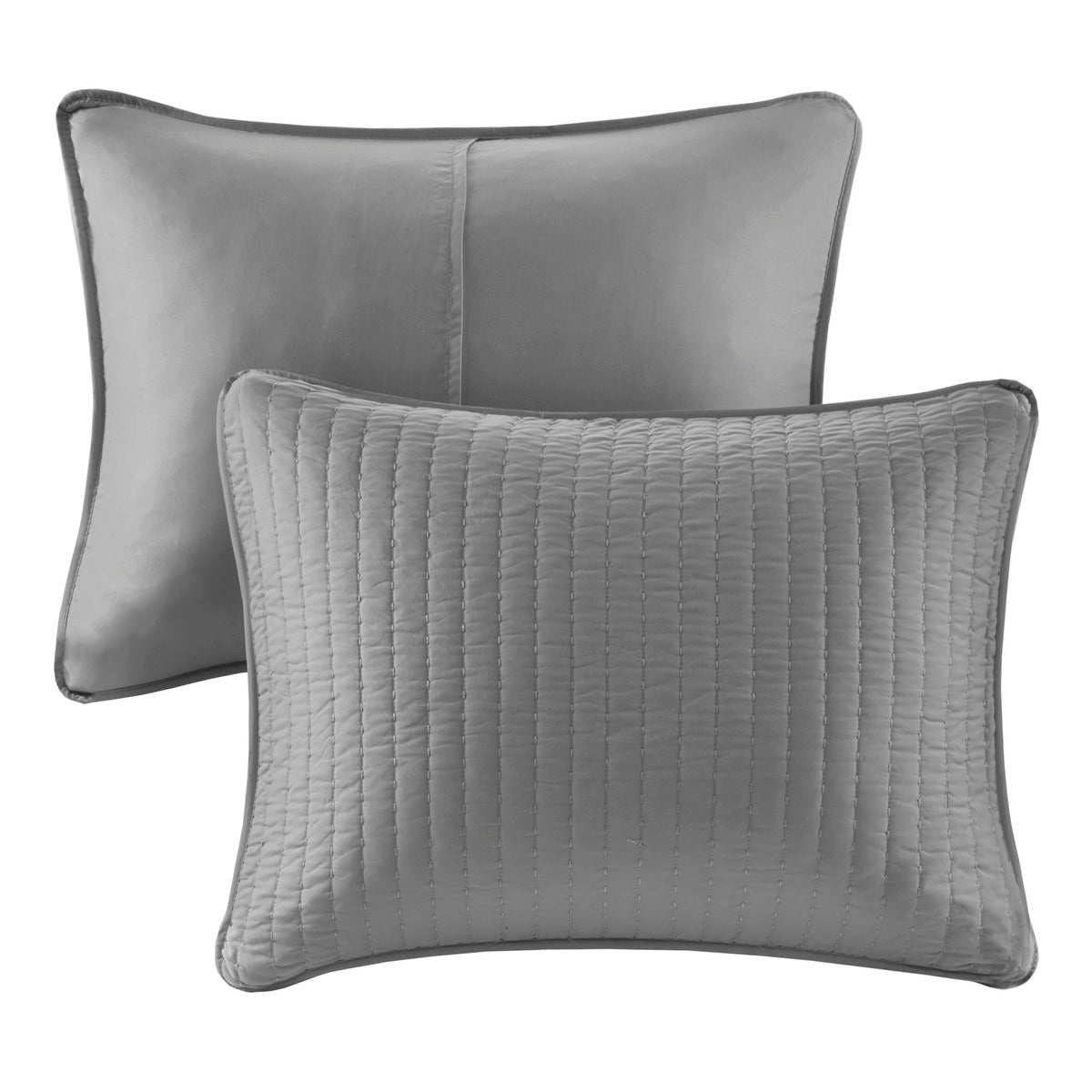 3 Piece Quilt Set Grey Full/Queen