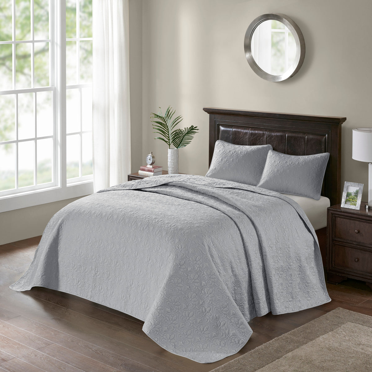 Reversible Bedspread Set Grey King