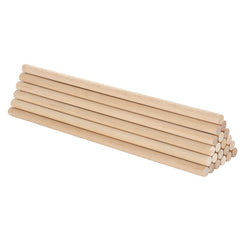 25Pcs Wooden Dowel Rods 1/2 x 12 Inch Natural Wood Sticks for Craft DIY