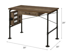 Endang Weathered Oak & Black Finish Writing Desk