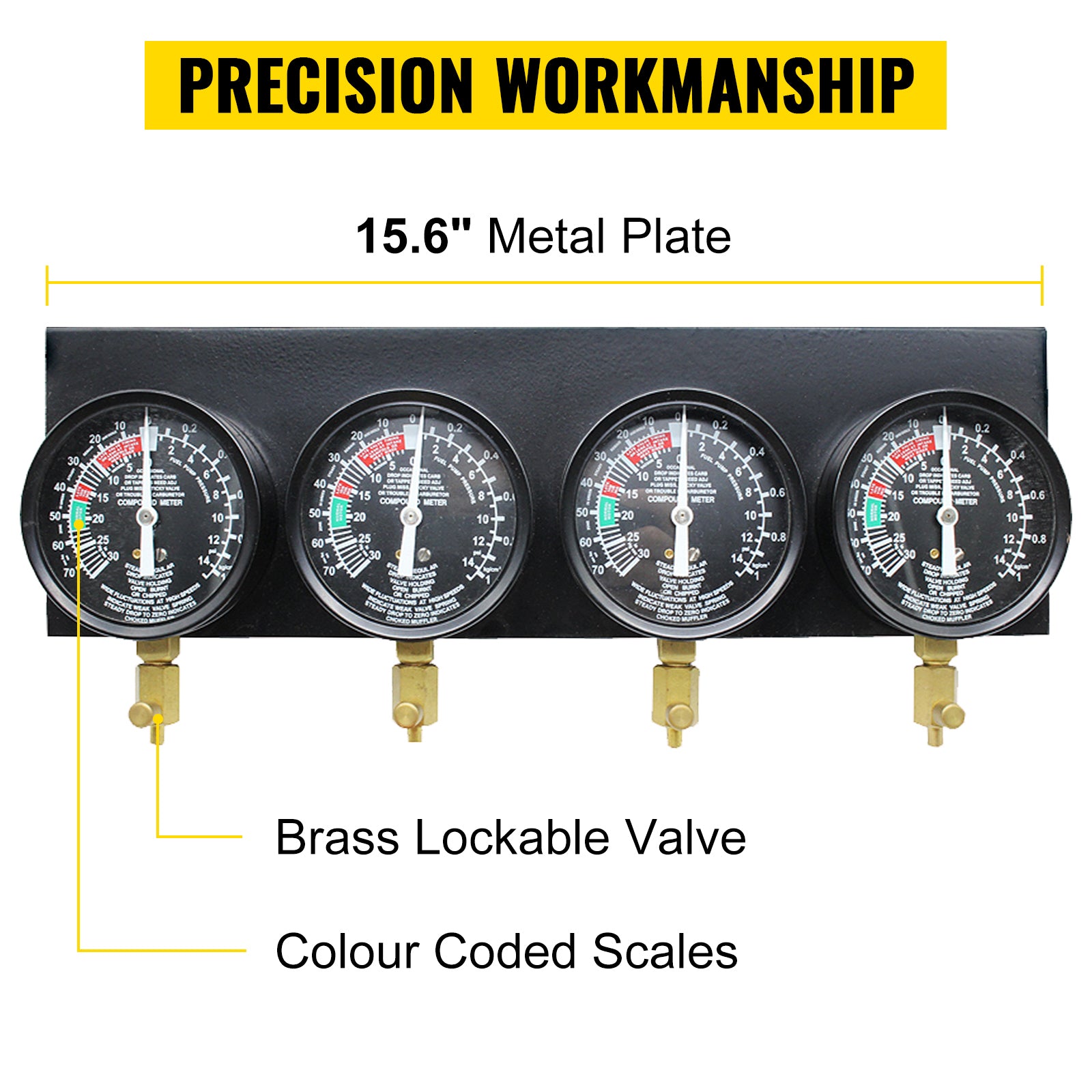 Fuel Vacuum Carburetor Synchronize Tool Kit Fuel Vacuum Carburetor Synchronizer carb sync Gauge Set with Rubber Hose