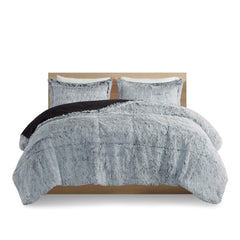 King/Cal King Shaggy Long Fur Comforter Mini Set