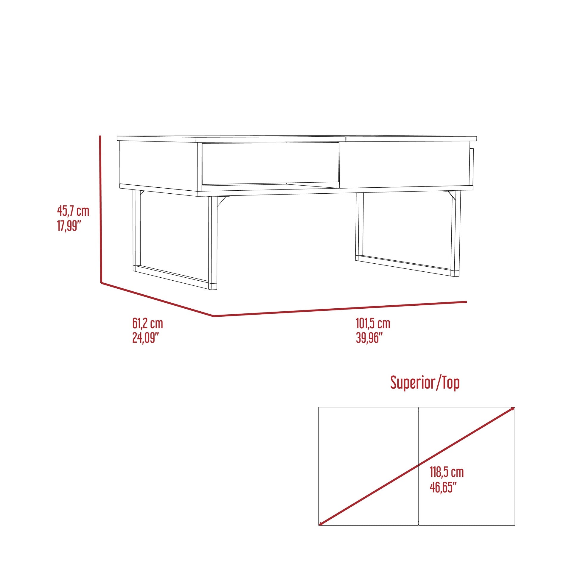 Hamburg TV Stand For TV´s up 60", Four Legs, Three Open Shelves