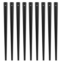 Staircase Metal Balusters, 32.28'' x 1'' Flat Aluminum Alloy Decorative Banister Spindles, 51 Pack Deck Baluster with Screws, Classic Hollow Deck Railing Satin Black Powder Coated for Porch