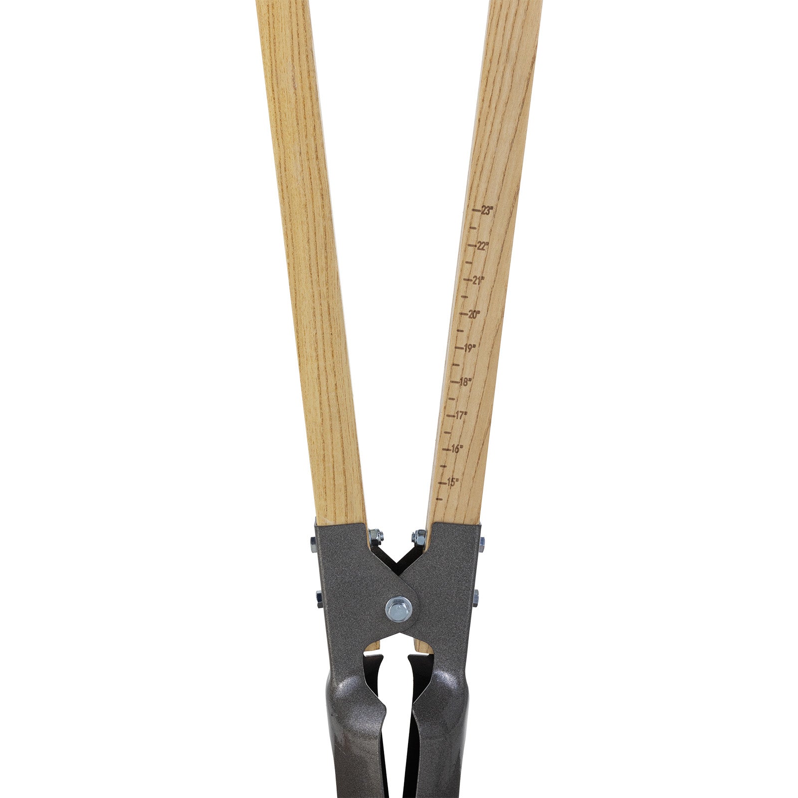 Post Hole Digger with Wood Handle and Scale Markings 57.5" Manual Hole Digger