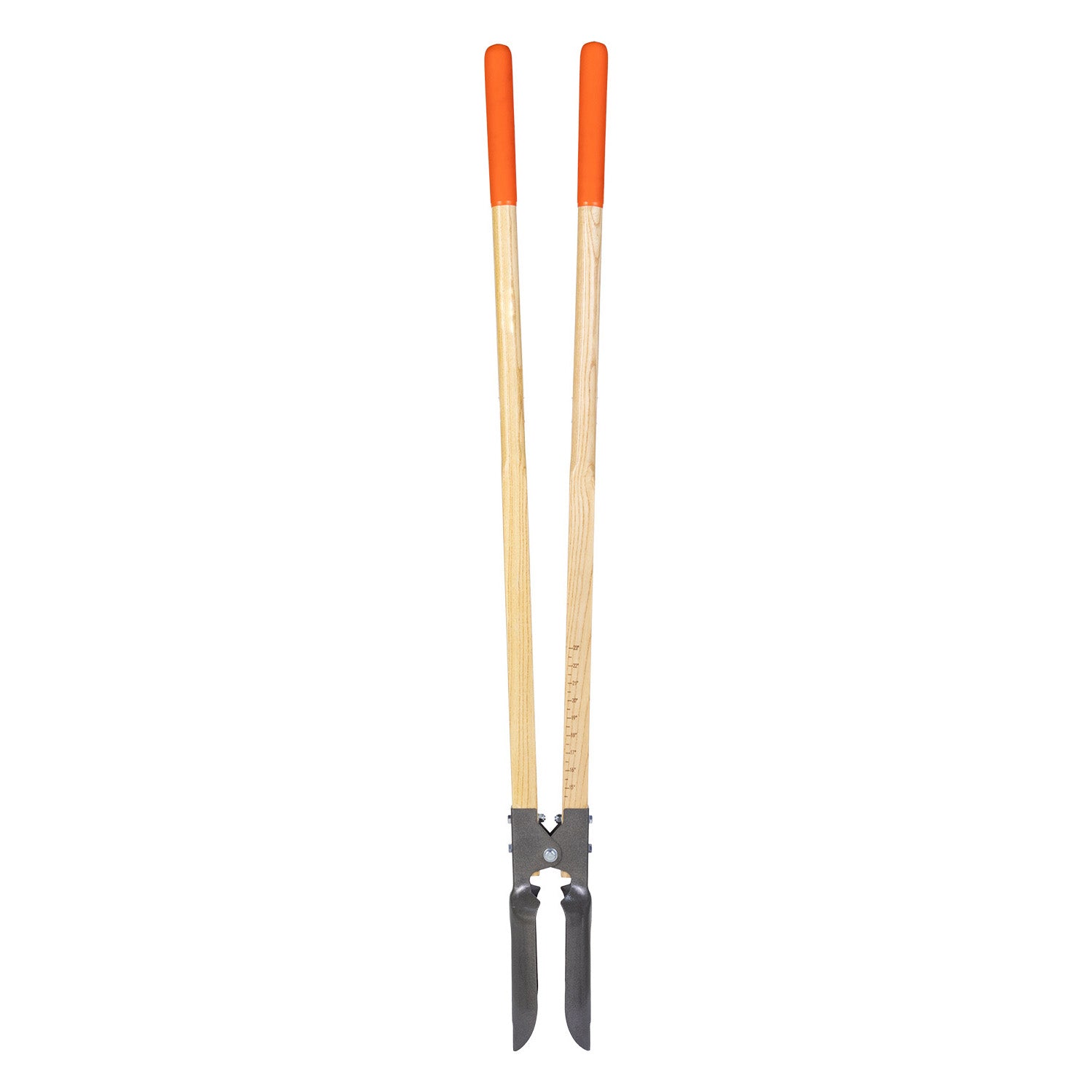 Post Hole Digger with Wood Handle and Scale Markings 57.5" Manual Hole Digger