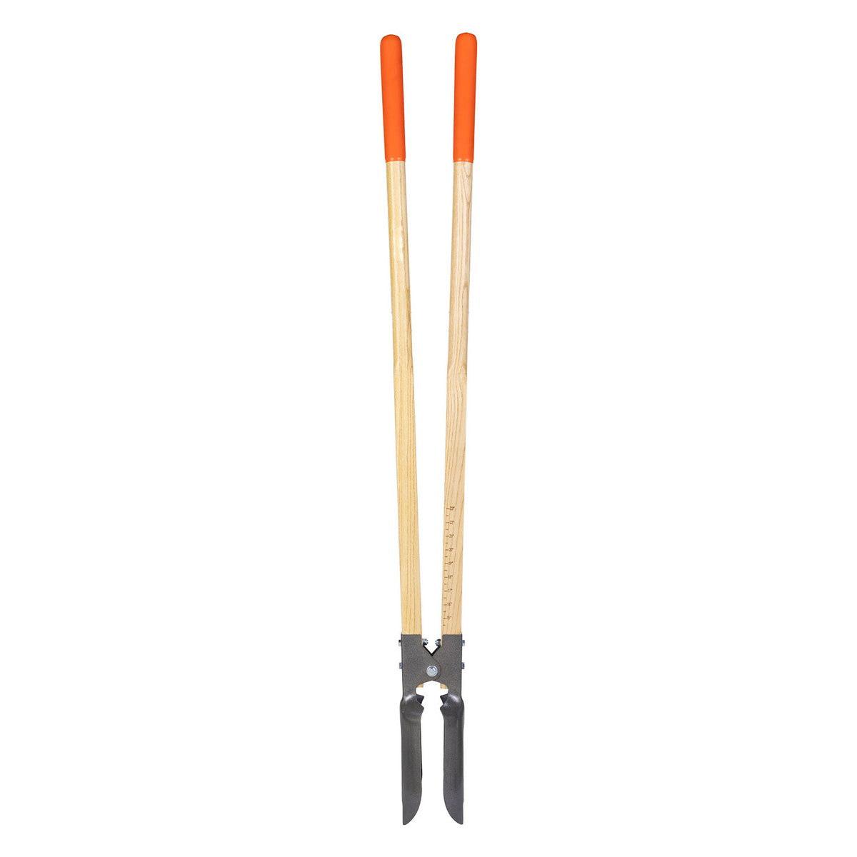 Post Hole Digger with Wood Handle and Scale Markings 57.5" Manual Hole Digger