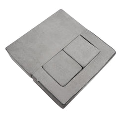 Kids Couch, 4Pcs Modular Kids Play Couch, Toddler Couch Sofa Bed, Kids Chair Seat Playroom Furniture, Child Sectional Sofa with Removable Cover for Kids Girls & Boys, Grey
